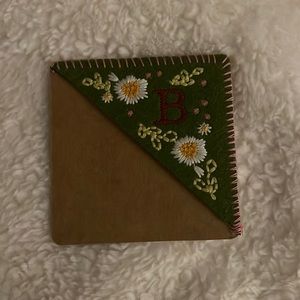 Stitched “B” bookmark